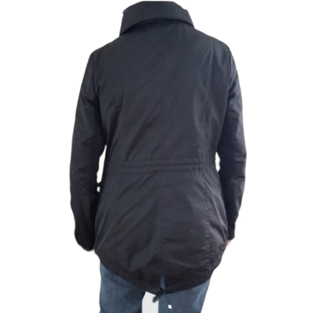 Bcbgeneration Black Zip Up Raincoat Hidden Hood. - image 6